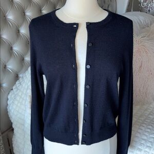 J. Crew Navy Cashmere Cardigan